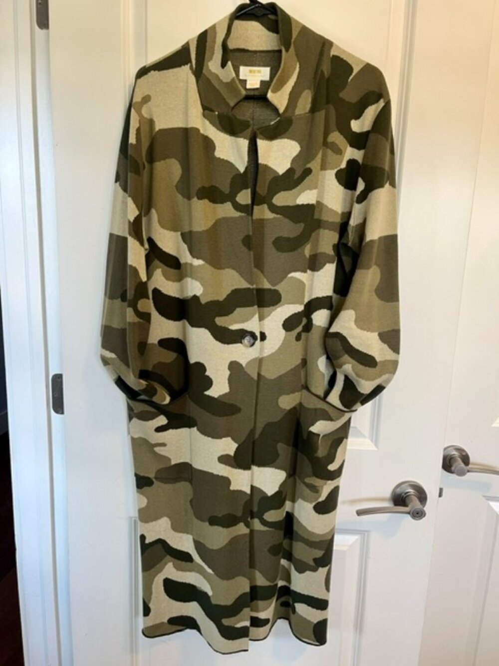 Camouflage Trench Coat by Maeve. Size Medium